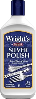 Weiman Wright's Silver Cleaner and Polish - 7 Ounce - Ammonia Free - Use on Silver, Jewelry, Antique Silver, Gold, Brass, Copper and Aluminum