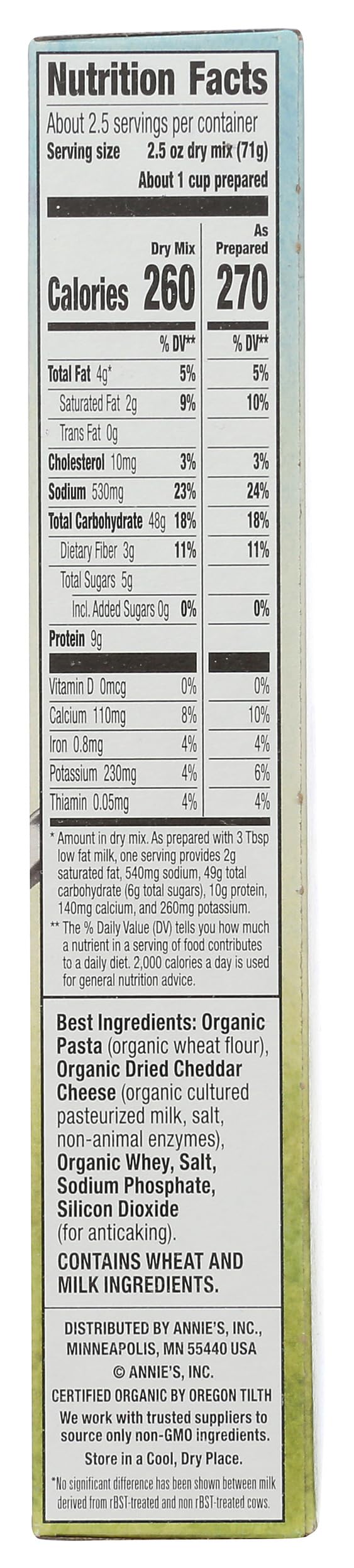 Annie's Homegrown Cheddar / 6 Ounce (Pack of 1) / 1 Macaroni & Cheese