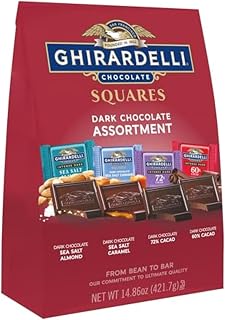 Ghirardelli Dark Assorted Squares Bag, X-Large, 14.86 Ounce
