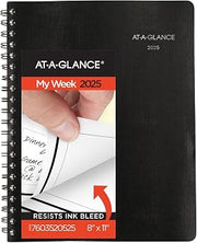 AT-A-GLANCE 2025 Planner, Weekly & Monthly, 8" x 11", Large, QuickNotes, Black (7603520525)