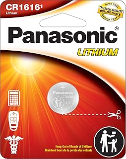 Panasonic CR1616 3.0 Volt Long Lasting Lithium Coin Cell Batteries in Child Resistant, Standards Based Packaging, 1-Battery Pack