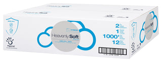 Heavenly Soft Special 410035 2-Ply Virgin Fiber Jumbo Roll Tissue 3.51" Height by Papernet – 12 rolls, Paper, White, Pack of 12