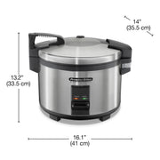 37540 Rice Cooker/Warmer by Proctor Silex Commercial – 40 Cup, 40.0 cups, Stainless Steel, Black, Model 022333375402