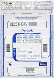 ControlTek TripLok Tamper-Evident Deposit Bags, Clear, 15" x 20"