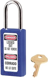 Master Lock Lockout Padlock,KA,Blue,3"H,PK12