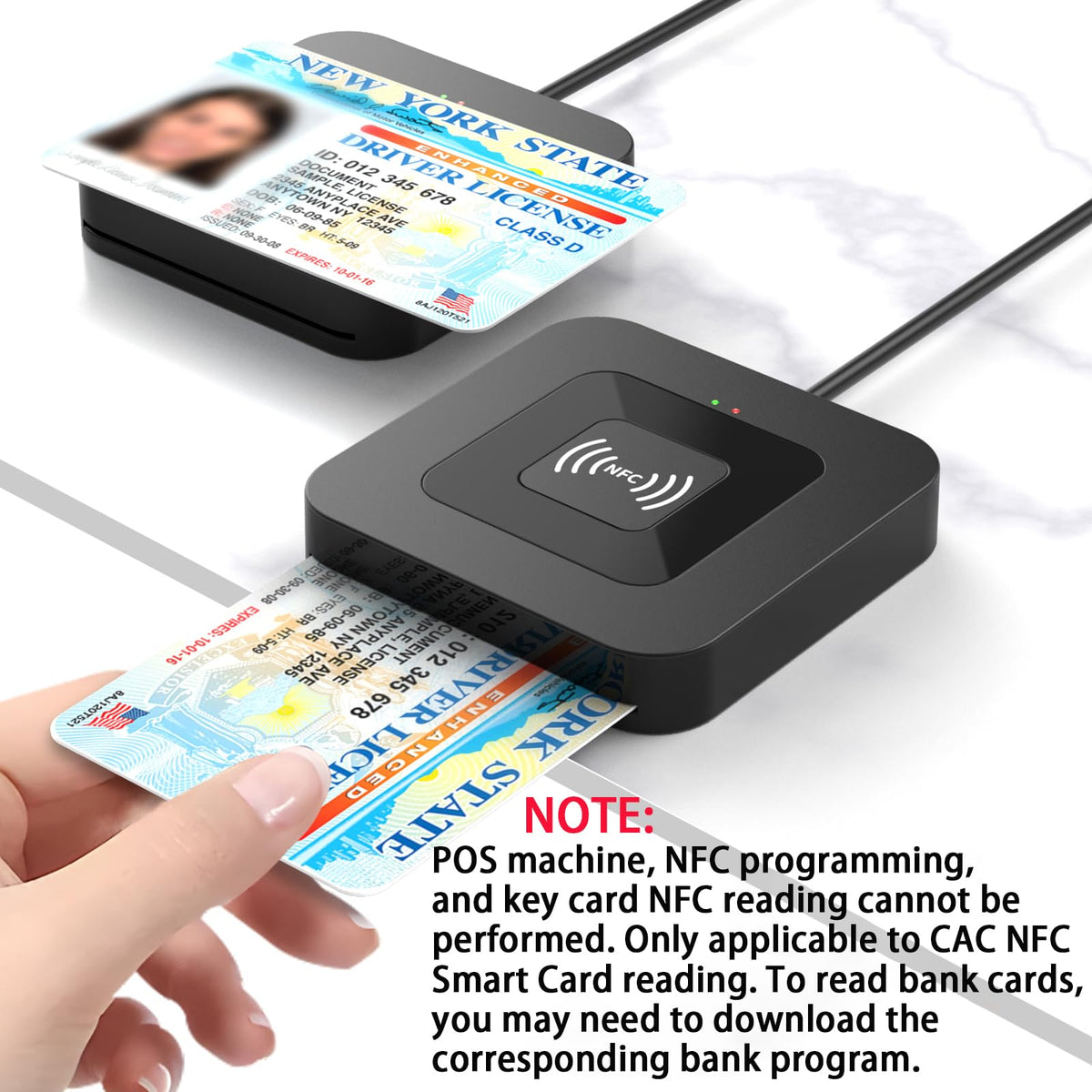 Smart Card Reader Military by Aiyingmei – Black, Model cac nfc