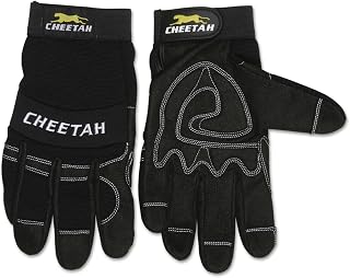 MCR Safety 935CHL Cheetah Synthetic Leather Mechanic Style Gloves, Large