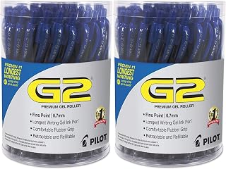 Pilot 84066 G2 Premium Retractable Gel Ink Pen, Refillable, Blue Ink.7 mm, 36/Pack 2 Pack