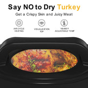 Sunvivi Electric Roaster Oven, 22 Quart Capacity, Dark Blue