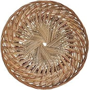 Gift Basket Tray Round Two-Tone Coco Midrib- 16" Dia x 1 1/2" H