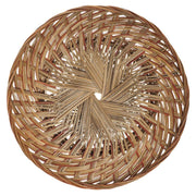 Gift Basket Tray Round Two-Tone Coco Midrib- 16" Dia x 1 1/2" H by HILLS IMPORTS INC – Natural, Model 2-918D/1