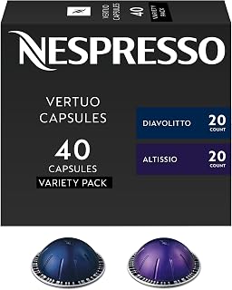 Nespresso Vertuo, Espresso, Bold Variety Pack, 40-Count Espresso Pods