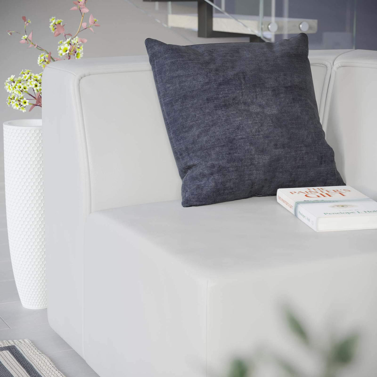 Modway White / Contemporary / Corner Chair Sofas & Couches