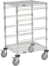 Global Industrial 4 Level Chrome Wire Cart, 21"L x 24"W x 45"H
