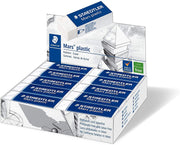 ‎ Mars Eraser by STAEDTLER – 18, Graphite,Plastic,Pvc,Rubber, White, Pack of 20, Model 526 50