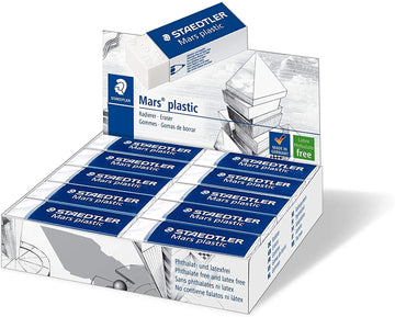 ‎ Mars Eraser by STAEDTLER – 18, Graphite,Plastic,Pvc,Rubber, White, Pack of 20, Model 526 50