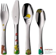 WMF Children's Cutlery Set 4-Piece Janosch Cromargan 18/10 Stainless Steel Polished Suitable from 3 Years
