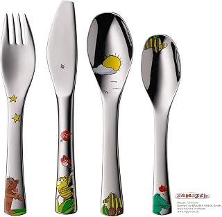 WMF Children's Cutlery Set 4-Piece Janosch Cromargan 18/10 Stainless Steel Polished Suitable from 3 Years