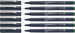 Schneider Pictus Fineliner Pens Line Width 0.9 mm Pack of 6 Green