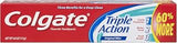 Colgate Triple Action Toothpaste, Mint - 4 ounce (Pack of 6)