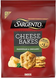 NABISCO Sargento® Cheese Bakes Parmesan and Oregano Crackers, Cheese Crackers, Lunch Snacks, 4.5 oz