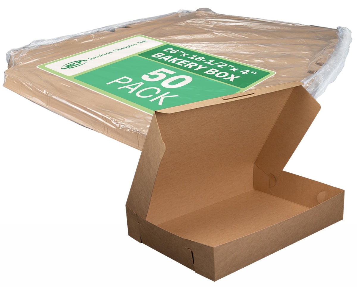 SOUTHERN CHAMPION TRAY 1 / Kraft Non-Window / 26" x 18.5" x 4" Bakery Take Out Containers