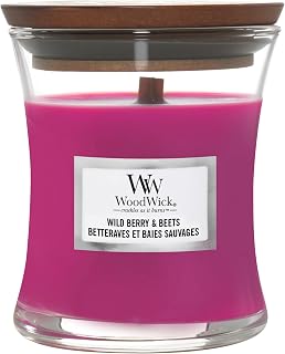 Woodwick Hourglass Candle Small Mini Jar Wild Berry & Beets PERFUMATION HOME Interior