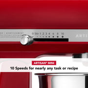 Artisan Mini by KitchenAid – 3.5 quart, Stainless Steel, Empire Red, Pack of 4, Model KSM3316XER