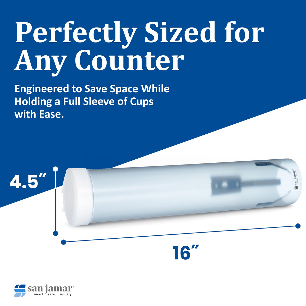 San Jamar Blue / 24 / 4-10 oz Drinking Cup Dispensers