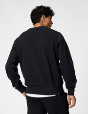 Men's Club Fleece Crew Sweatshirt by Nike – Small, Cotton Blend, Black/White, Model FN3886-010