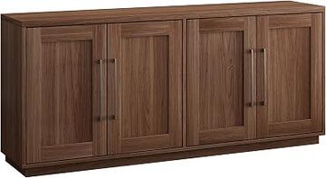 Henn&Hart 68" Modern Sideboard Buffet Cabinet, Medium Walnut