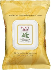 Burt's Bees Facial Cleansing Towelettes for Normal Skin with White Tea Extract, 30 Count