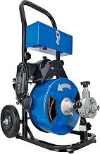 Global Industrial Autofeed Drain Cleaner Machine For 2-4" Pipe, 220 RPM, 75' Cable