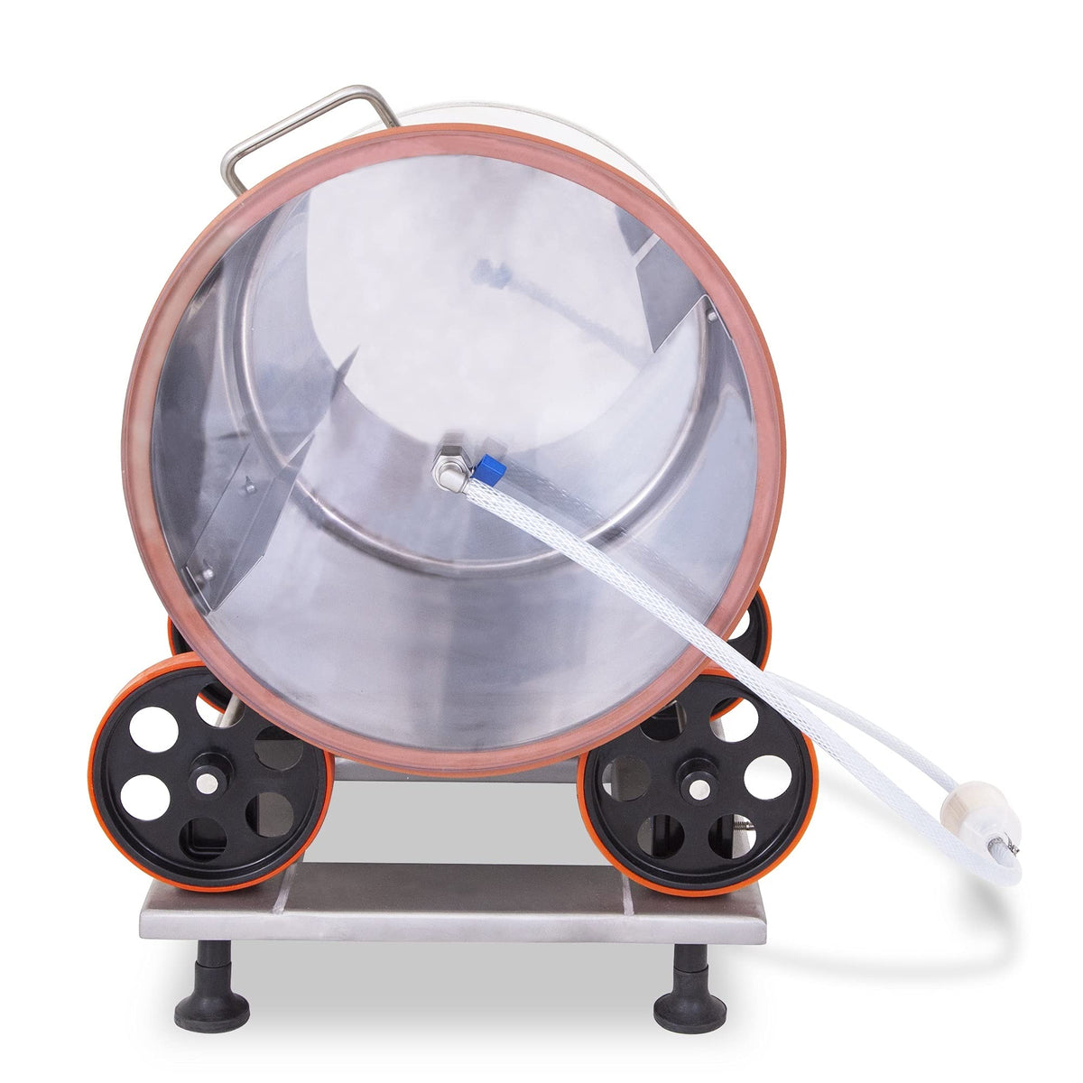 1/6 HP Motor, 120V, 1 Phase, Stainless Steel Tumbler, Transparent Robust Polycarbonate LID, 55LBS Tumble Capacity, 9 GL/MIN Pump Capacity by PRO-CUT – MEDIUM SIZE, Model KMV-25