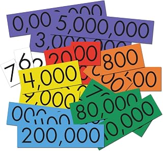 Teacher Created Resources Sensational Math Place Value Cards: 7-Value Whole Numbers (12-Pack) (TCR626663)