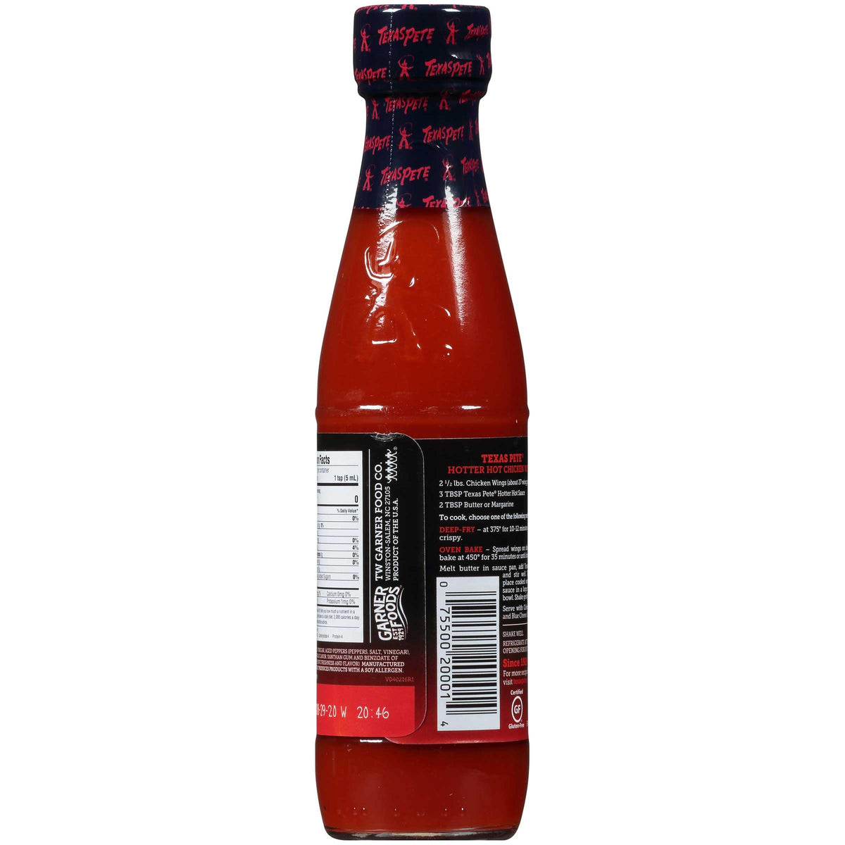 New Texas Pete Hotter Hot Sauce by T W Garner – 6 Ounce, Pack of 12
