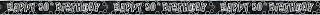 Unique Party 90788-9ft Foil Glitz Black Happy 80th Birthday Banner
