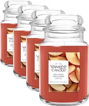 Yankee Candle Sugared Cinnamon Apple, Scented Candle, 22oz Large Jar with up to 150 Hour Burn Time, Giftable (Pack of 4)