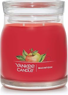 Yankee Candle Macintosh Scented Signature 13oz Medium Jar 2-Wick Candle Over 35 Hours of Burn Time