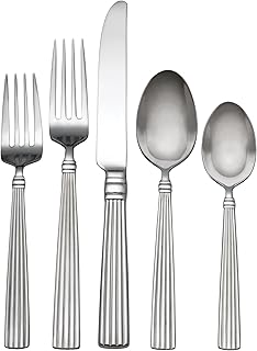 Reed & Barton 0 Crescendo II 65-Piece Flatware Set, Silver | silver, dishwasher safe | includes serving spoons and utensil set | heavy duty, cutlery set for kitchen and dining