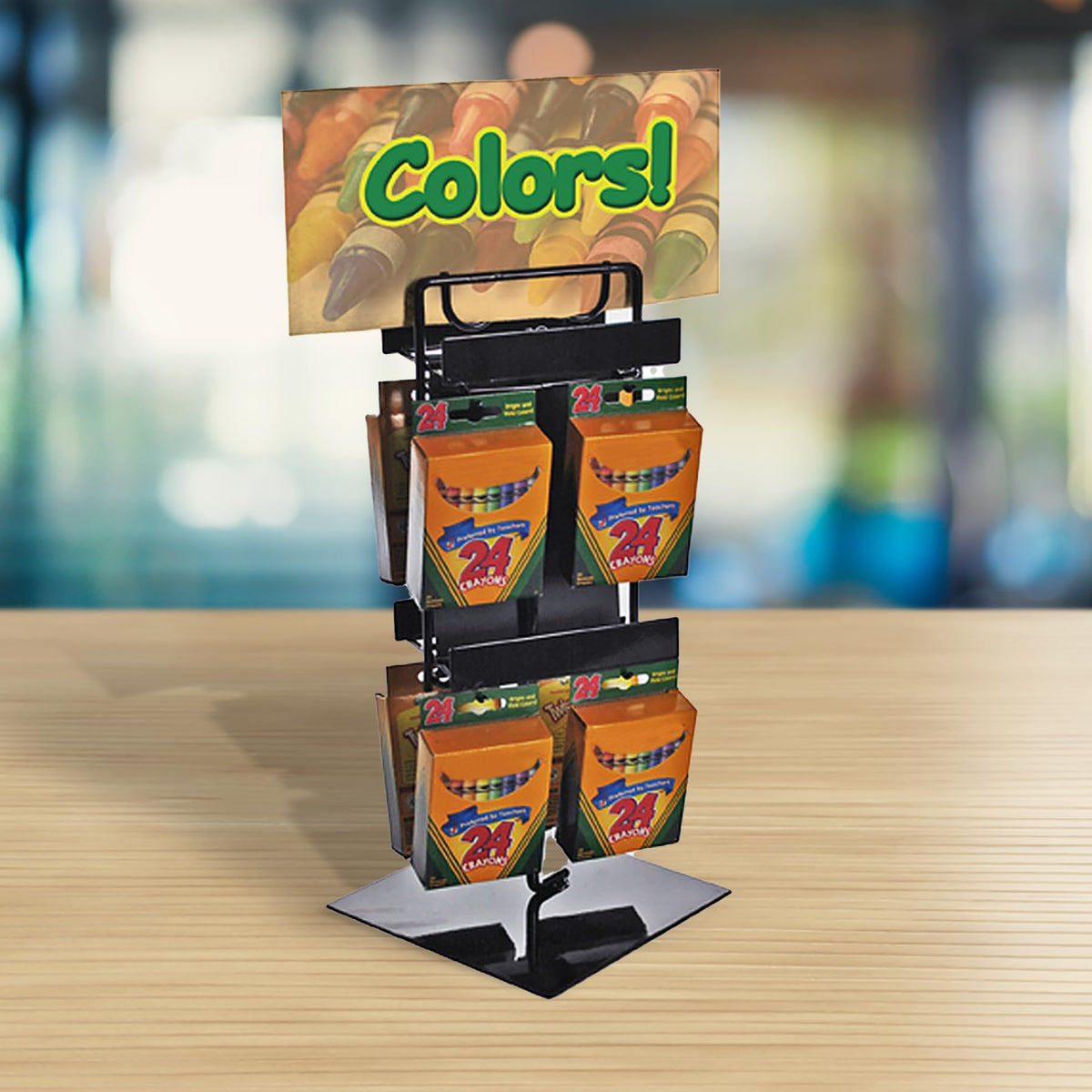 Metal Wire Counter Display by Azar Displays – Metal, Black, Model 223086