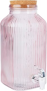 Cosy & Trendy Raya Glass Juice Dispenser, Pink, 3.35 Litre