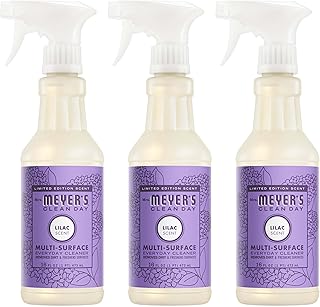 Mrs. MEYER'S CLEAN DAY Multi-Surface Cleaner, Lilac, 16 fl oz, 3 Pack | Removes Dirt and Freshens Surfaces, Everyday Use, All-Purpose Cleaner, Cruelty Free, Made with Essential Oils