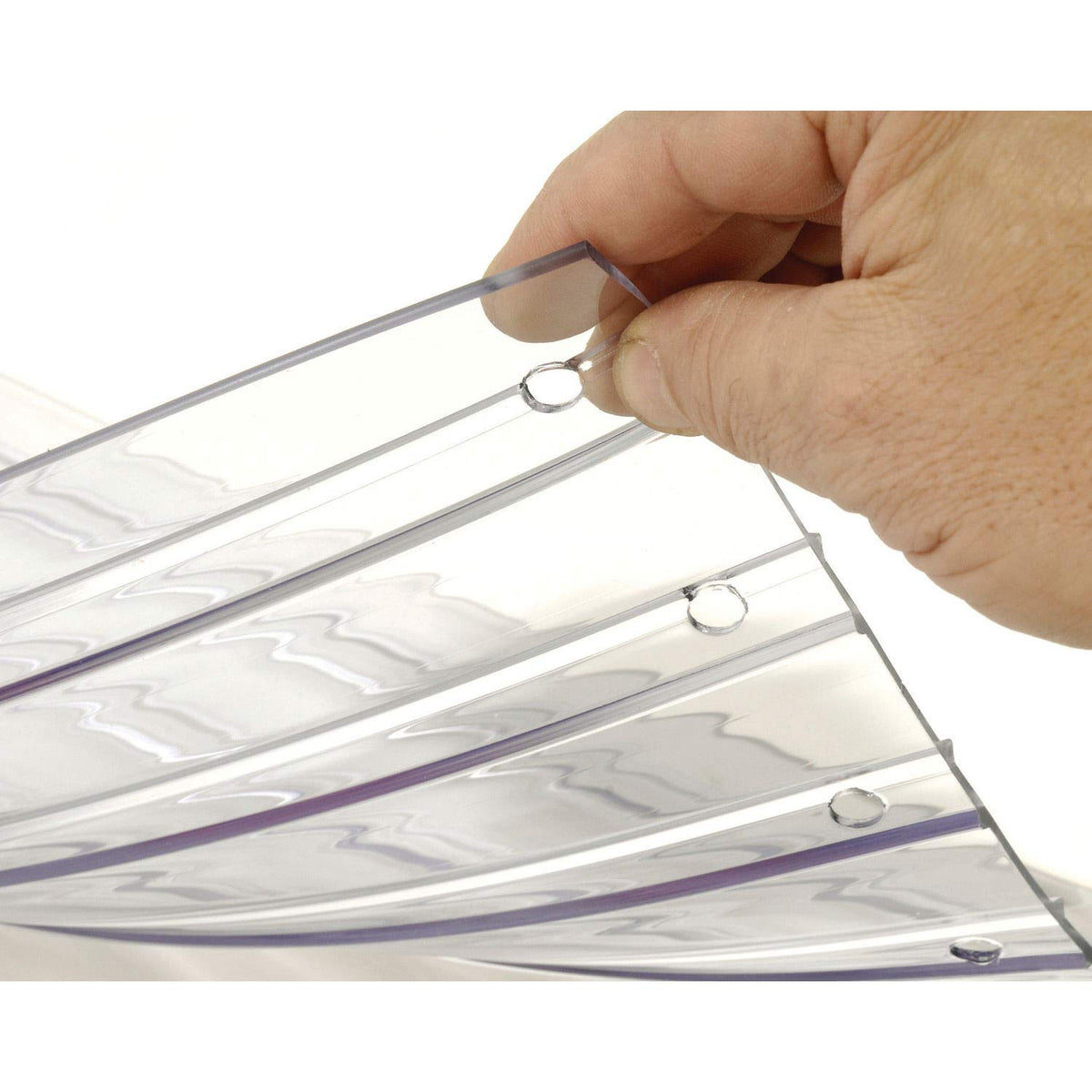 14'W x 13'H Transparent Scratch Resistant Strip Door Curtain Kit by Global Industrial – 6.5"L x 7"W x 25.5"H, Plastic, Transparent, Model 786144