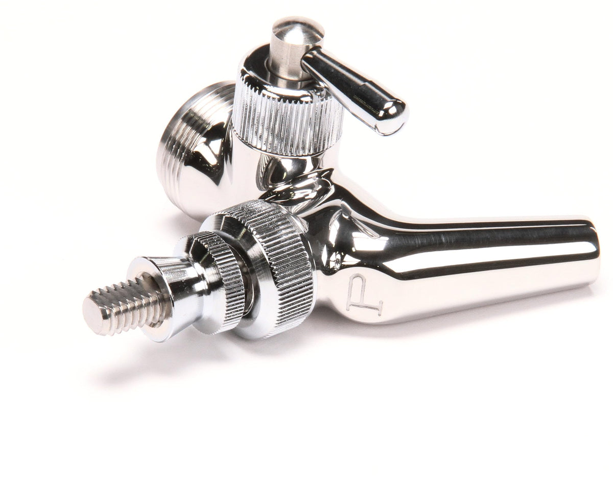 Faucet, Beer, Sanitary, Flow by Perlick – 4 inches, Stainless Steel, Chrome, Model 650SS