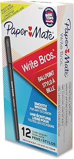 Paper Mate 3331131 Ballpoint Pen, Medium Point, Black Ink/Black Barrel