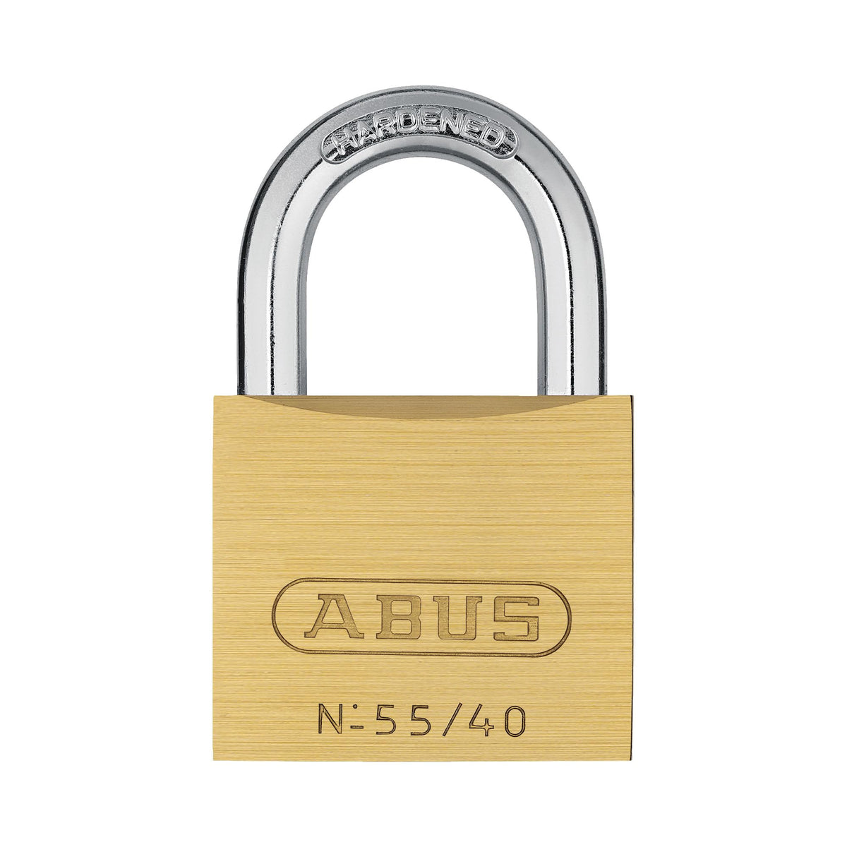 55/40 Solid Brass Padlock with 2 Keys for School by ABUS – 1.5-Inch, Stainless Steel, Silver, Model 55/40 B KD
