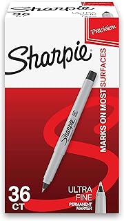 Sharpie 24390235 Permanent Marker Ultra Fine Tip Black Ink 36/Box (2082960)