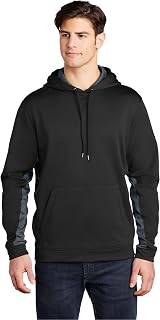 SPORT-TEK Unisex Sport-Wick CamoHex Fleece Colorblock Hooded Pullover