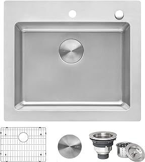 Ruvati 21-inch Drop-in Topmount Kitchen Sink 16 Gauge Stainless Steel Single Bowl - RVM5021